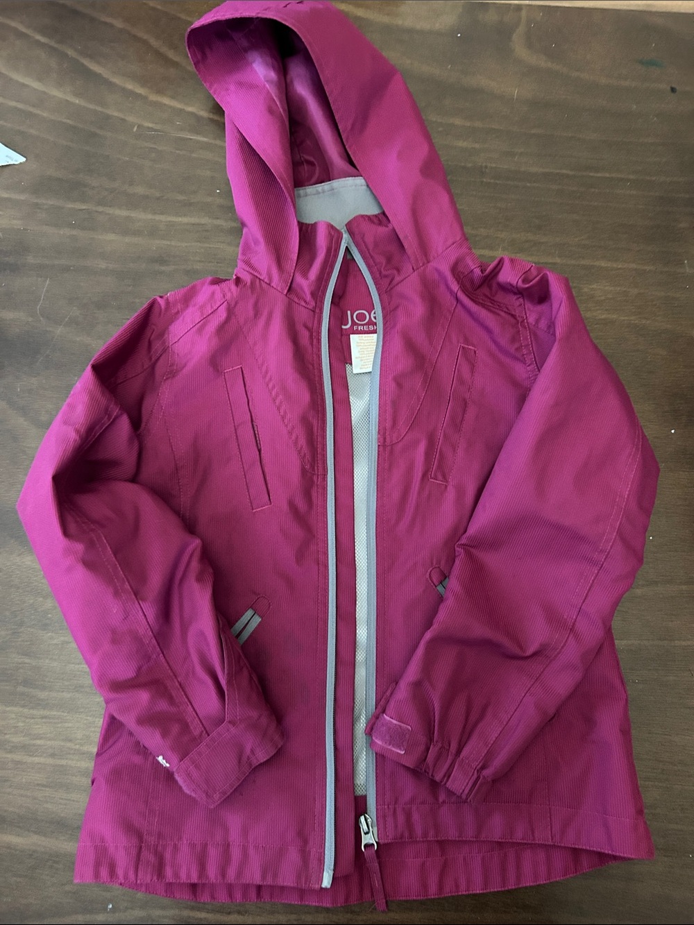Joe Fresh Fuchsia Hooded Rain Jacket